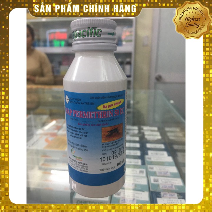 THUỐC DIỆT MUỖI, CÔN TRÙNG PERMETHRIN 50EC 100ML