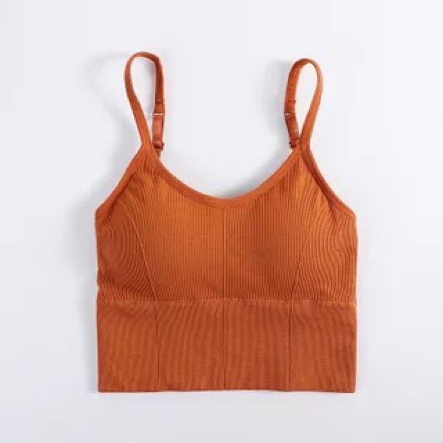 Áo bra tập gym, yoga dáng croptop len tăm khoét lưng M02 | BigBuy360 - bigbuy360.vn