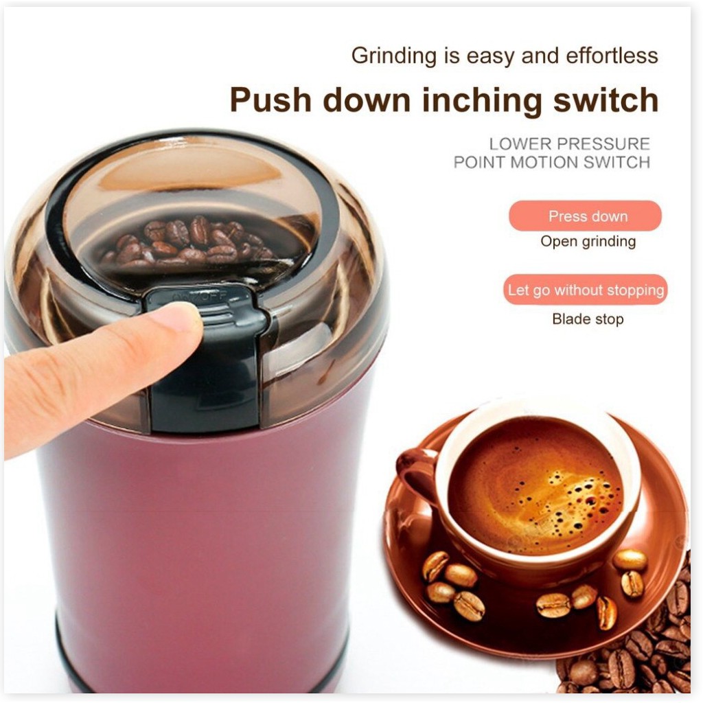 Máy xay cafe mini 💕𝑭𝑹𝑬𝑬𝑺𝑯𝑰𝑷💕 Máy xay cà phê tại nhà công suất lớn nghiền bột đa năng xay ngũ cốc 9585