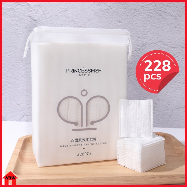 [MỚI] Bông Tẩy Trang Cotton Tự Nhiên 3 Lớp++Gói 228 Miếng++ Tẩy Trang Và Làm Sạch Bụi Bẩn Trên Da Make up cotton