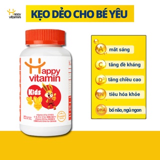 [Chính hãng] Bổ sung Vitamin A C D E KẼM DHA với Kẹo dẻo Happy Vitamin cho trẻ từ 1 tuổi trở lên
