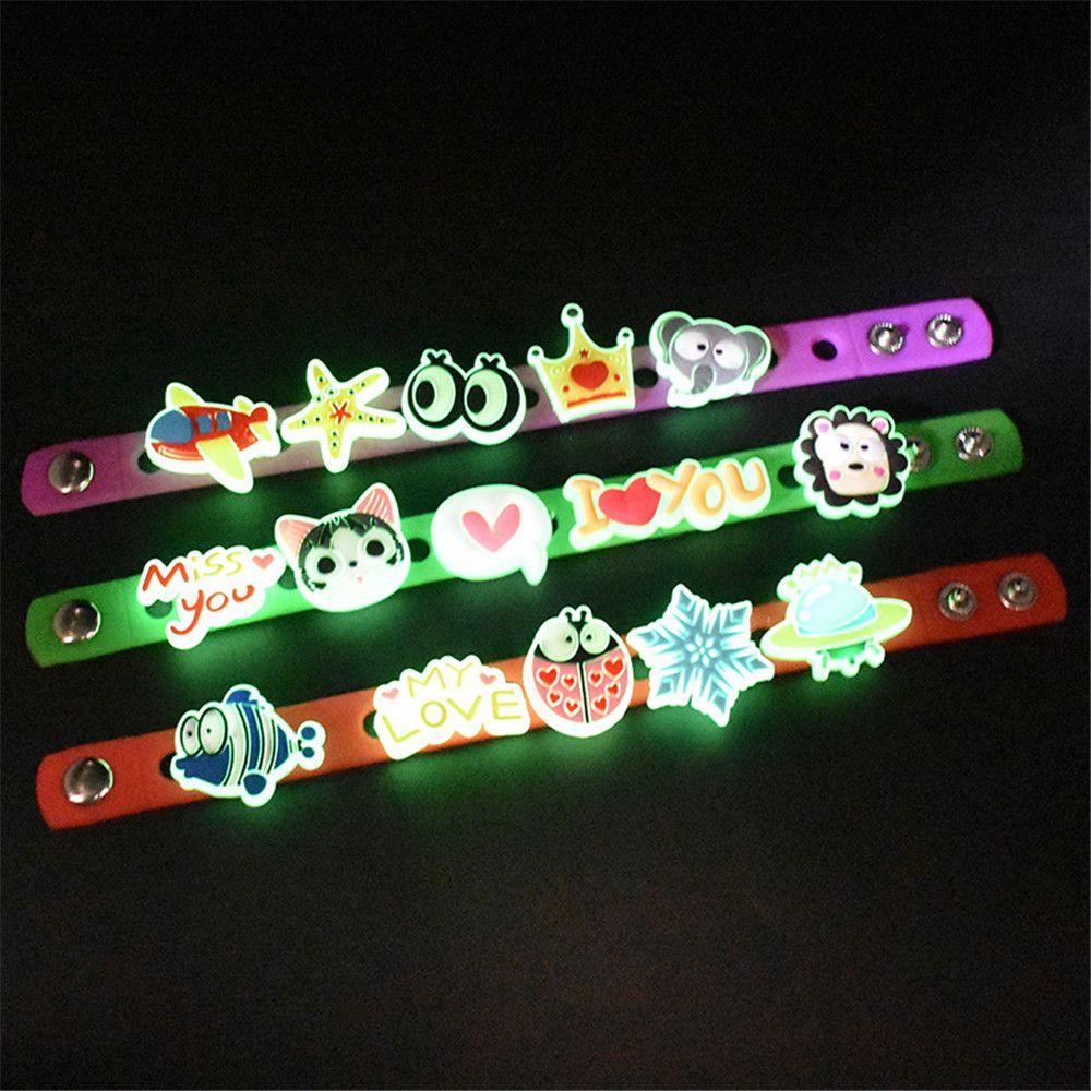 NIUYOU Set 10 Khóa Dây Giày Màu Dạ Quang Độc Đáo