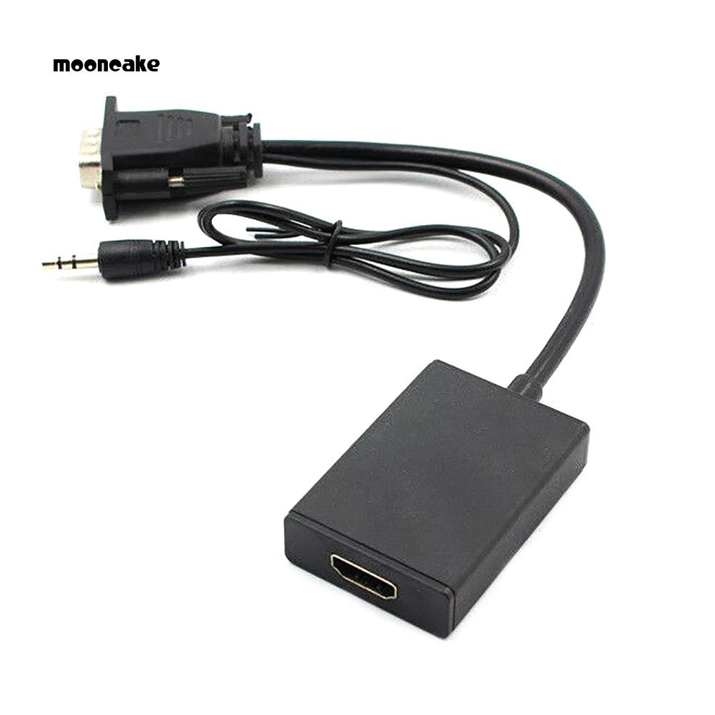 Cáp chuyển đổi VGA ra 1080P HD HDMI và đầu cắm âm thanh/video kèm dây USB chuyển đổi ra Micro-USB