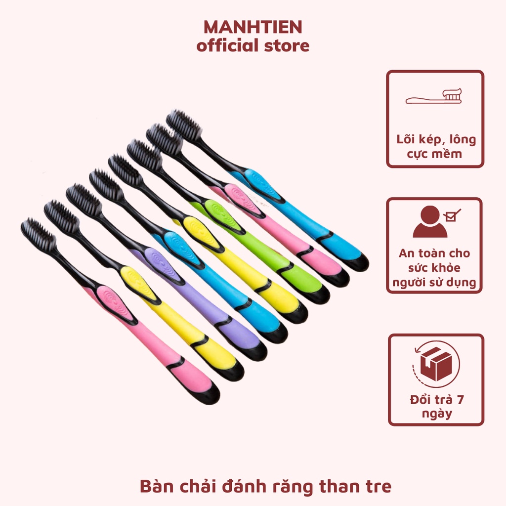 Bàn chải đánh răng than tre hoạt tính an toàn cho sức khỏe DTM Store