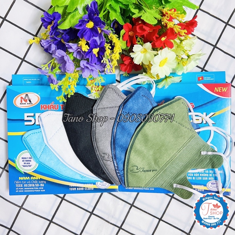 Set 50 cái khẩu trang 5D Famapro Nam Anh - 5 hộp x 10 cái