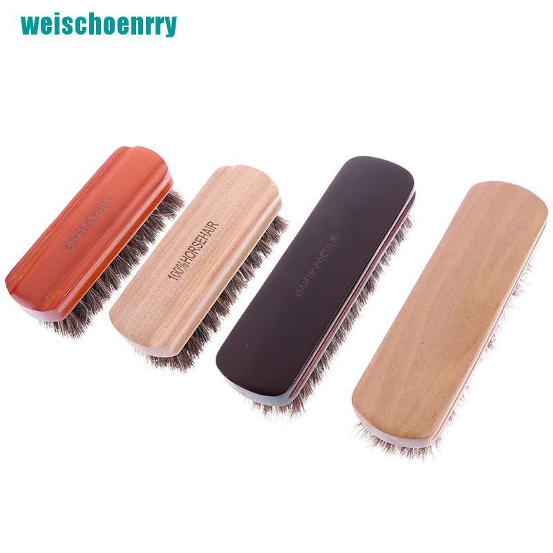 Bàn chải lông ngựa đánh bóng giày da chuyên dụng