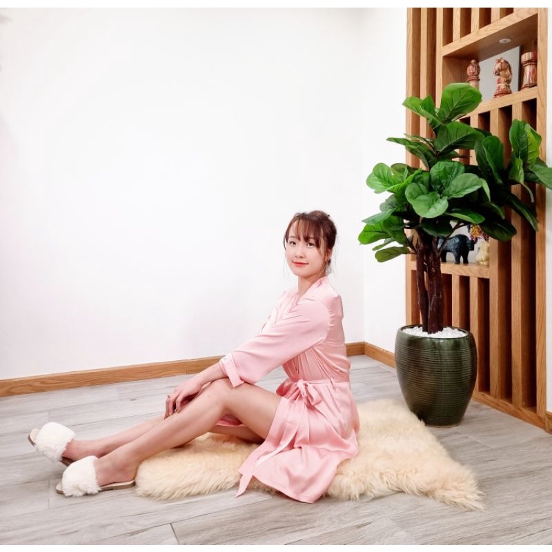 Áo choàng ngủ Kimono Lụa IK 1062 Giá 598.000đ