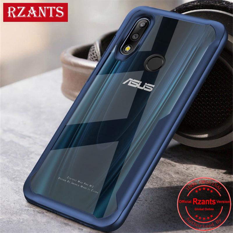 Ốp điện thoại mỏng bằng PC cứng trong suốt viền mềm không trơn chống va đập dành cho Asus Zenfone Max Pro M2