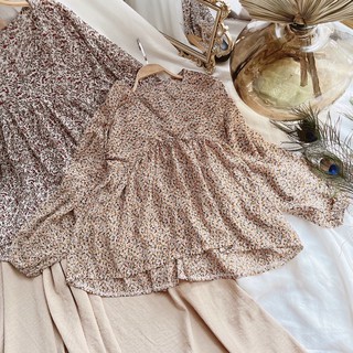ÁO HOA peplum NHÍ 10357