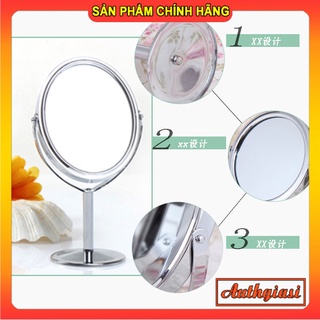Gương Trang Điểm để bàn 2 mặt có chân siêu xịn Zoom 2x