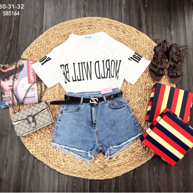 Quần short jean big size