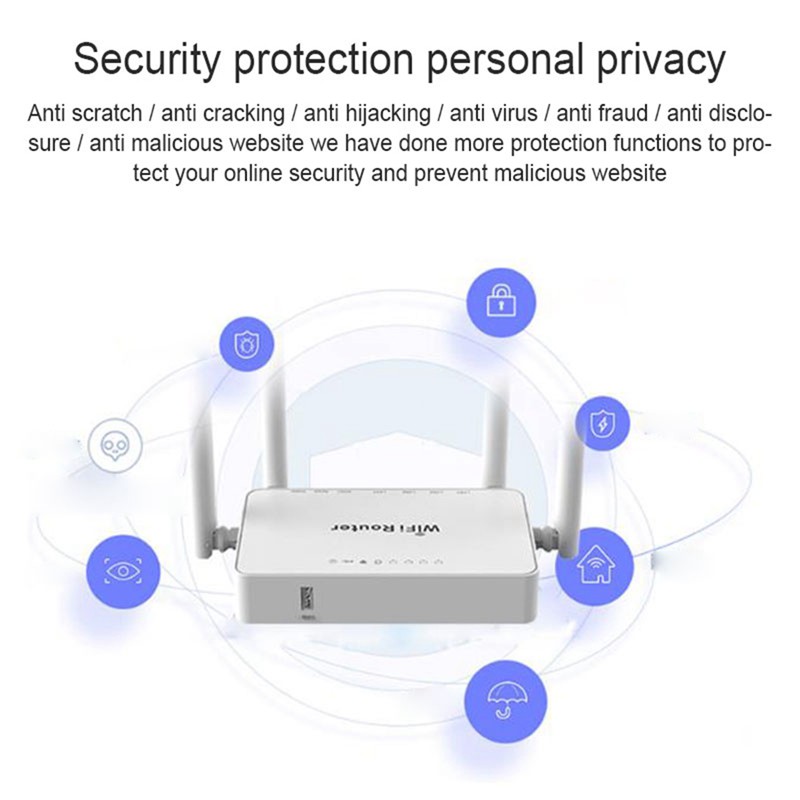 Thiết Bị Phát Wifi Không Dây 300mbps 5 Cổng Cắm 2.4ghz Với 4 Ăng Ten | BigBuy360 - bigbuy360.vn