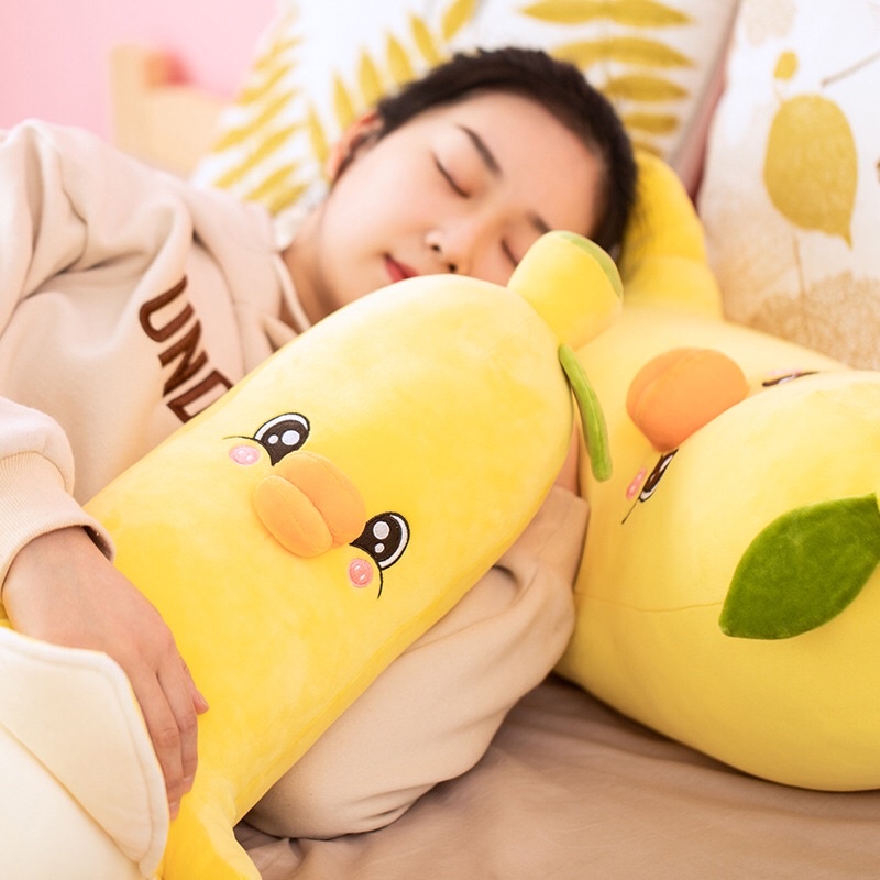 Gấu Bông Gà Chuối, Vịt Chuối Chu Mỏ Siêu Đáng Yêu, Có Dây Kéo 100% Gòn Cao cấp