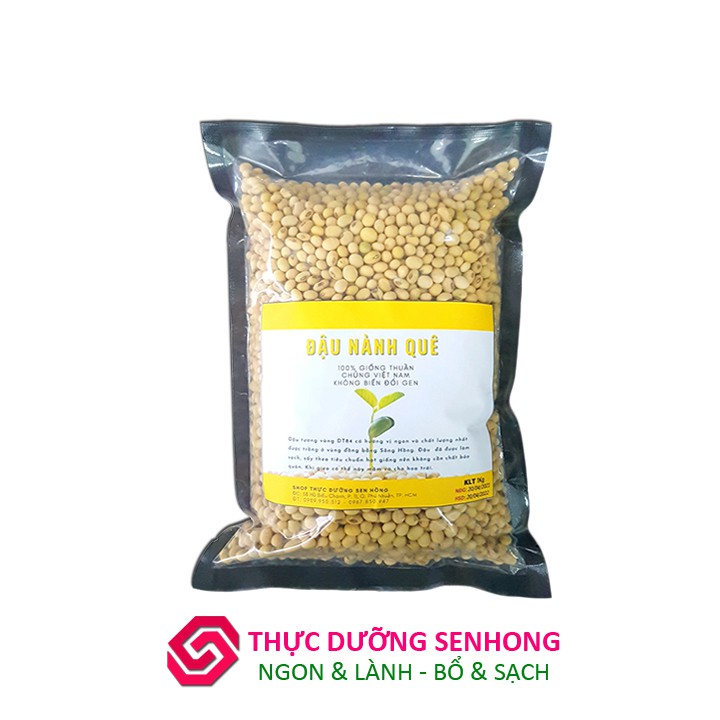 Đậu nành quê (1kg - Non GMO) Giống thuần chủng Việt Nam chuyên làm sữa đậu, làm natto