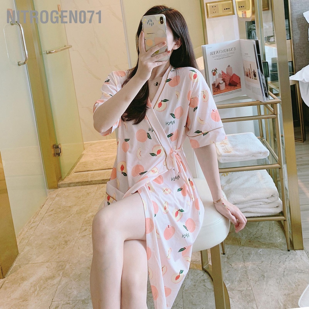 Nitrogen071 Đồ ngủ sexy công chúa kimono Nhật Bản áo choàng gợi cảm tặng kèm quần chip quyến rũ A1705