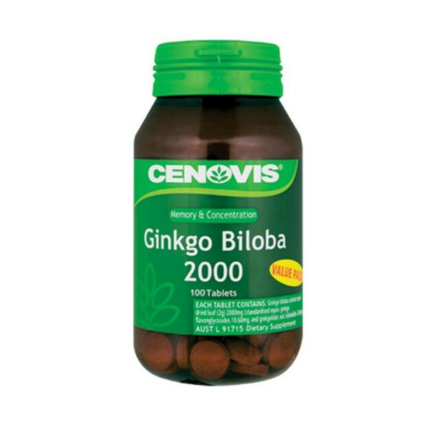 Viên Uống Bổ Não Tăng Cường Trí Nhớ Cenovis Ginkgo Biloba 2000
