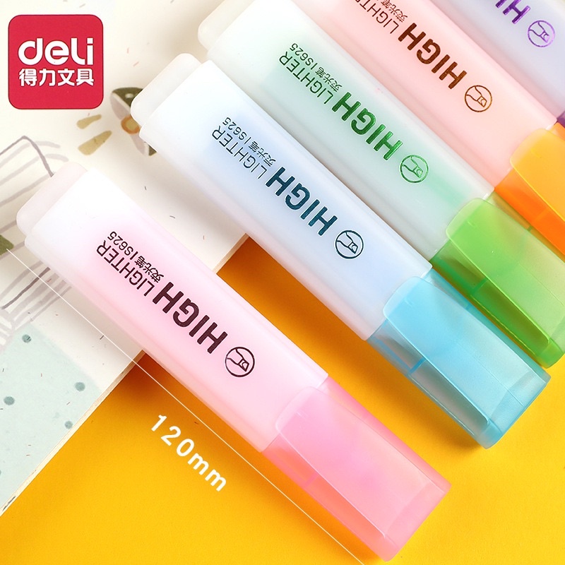 Bút nhớ highlight đánh dấu dạ quang Deli phụ kiện văn phòng phẩm màu Pastel trang trí sổ nhiều màu cho học sinh S625