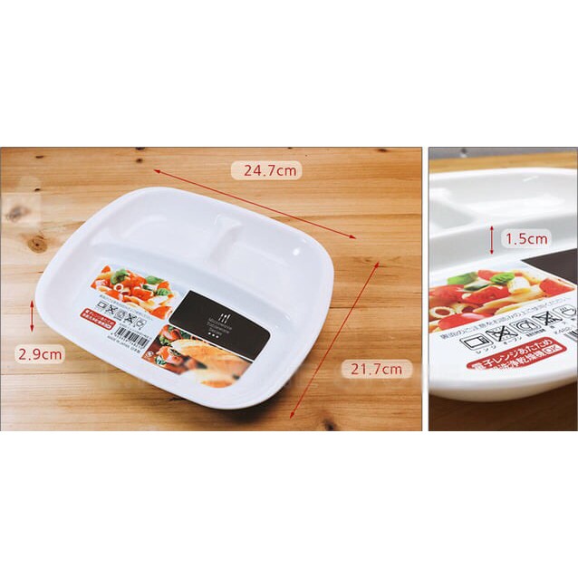 Khay ăn chia 3 ngăn Nhật Bản Nakaya