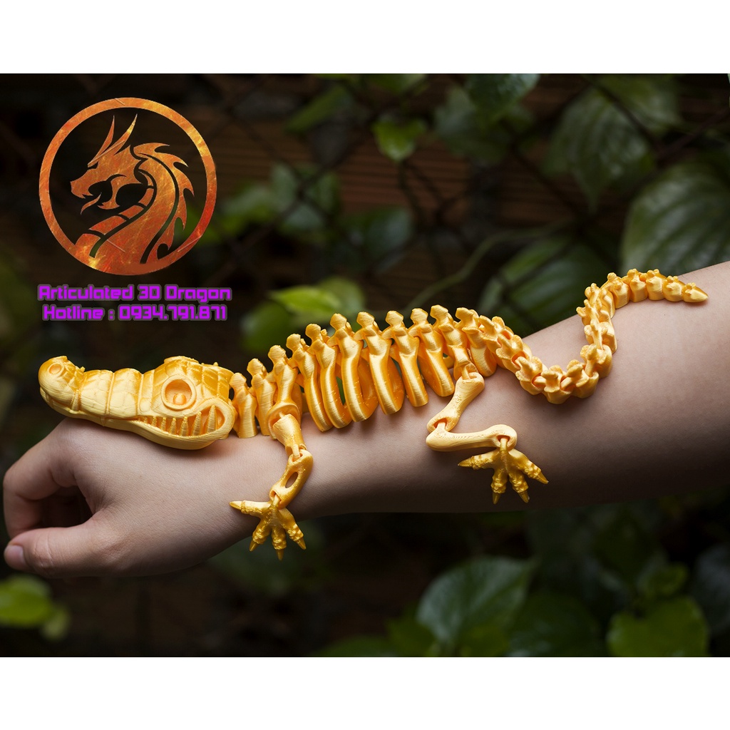 Mô Hình cá sấu cử động khớp linh động in công nghệ 3D trang trí nhà cửa
