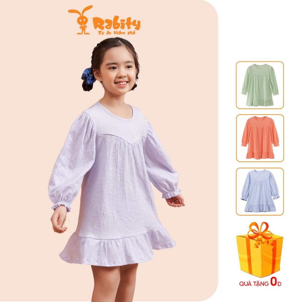 Đầm dài tay chất liệu 95% cotton Rabity 91821