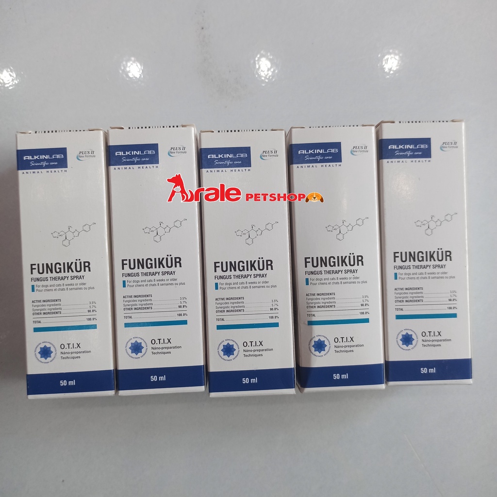 Fungikur Alkin | Xịt Trị Nấm Vảy Gàu Fungikur Cho Chó Mèo | Lọ 50ml