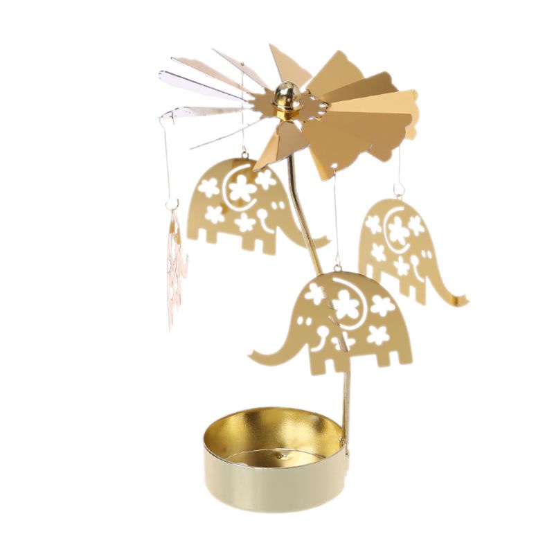 Giá Đỡ Nến Hình Vòng Xoay Bằng Kim Loại Trang Trí Nhà Cửa Dịp Giáng Sinh