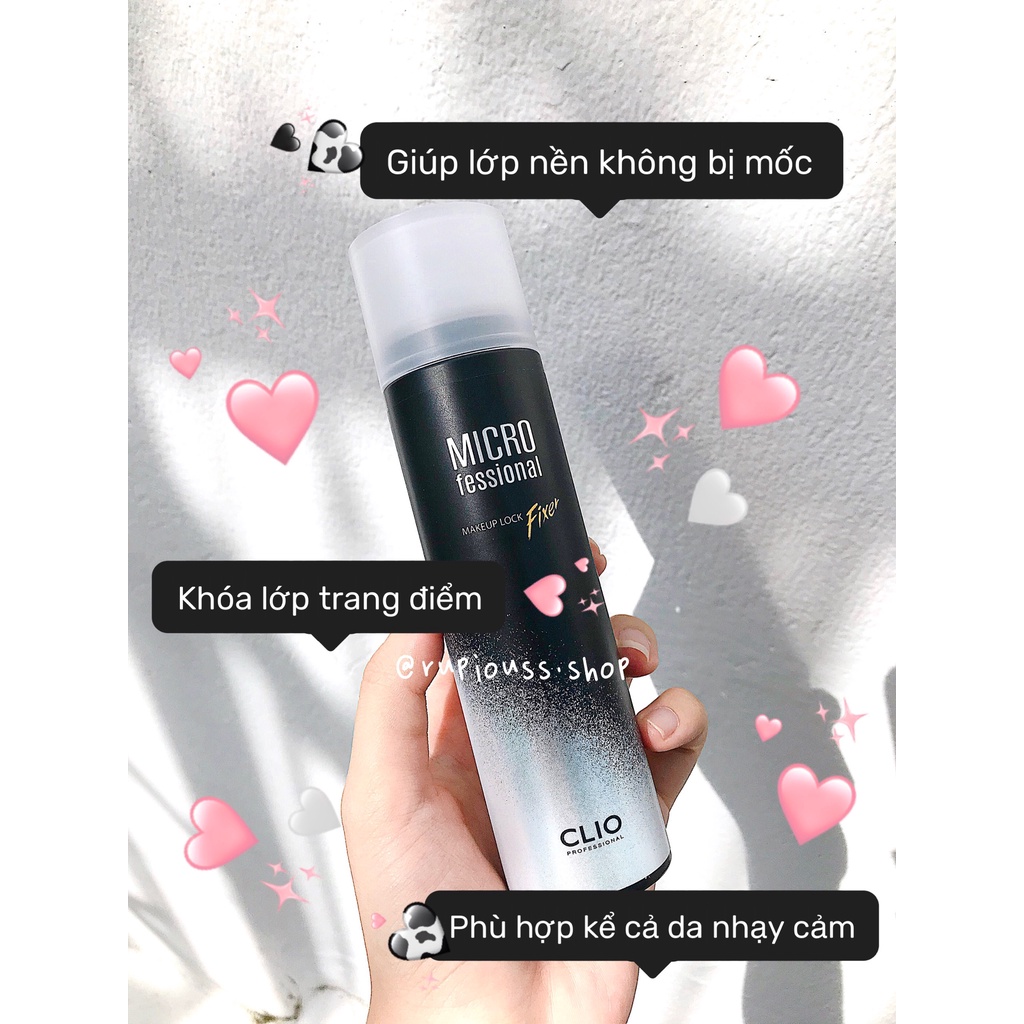 Xịt khoáng giữ lớp trang điểm CLIO Micro Professional Makeup Lock Fixer 100ml | BigBuy360 - bigbuy360.vn