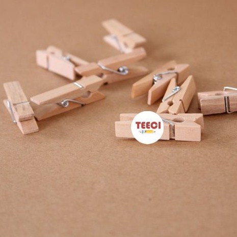 Bán Sỉ 2 Kẹp Gỗ Treo Ảnh Trang Trí Giữ Giấy Ghi Chú Tài Liệu Đánh Dấu Sách Đồ Dùng Văn Phòng D014