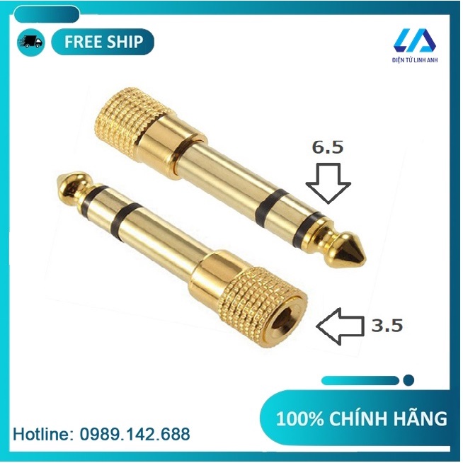 Jack chuyển Jack 3.5mm ra 6.5mm chống nhiễu cao cấp