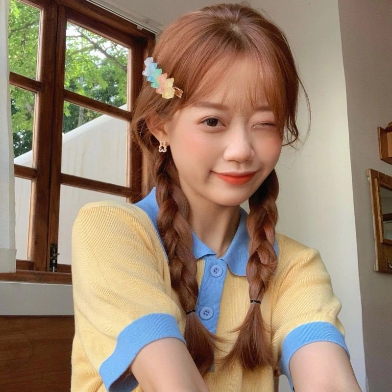Kẹp tóc dễ thương hàn quốc cô gái kẹo màu kẹp tóc