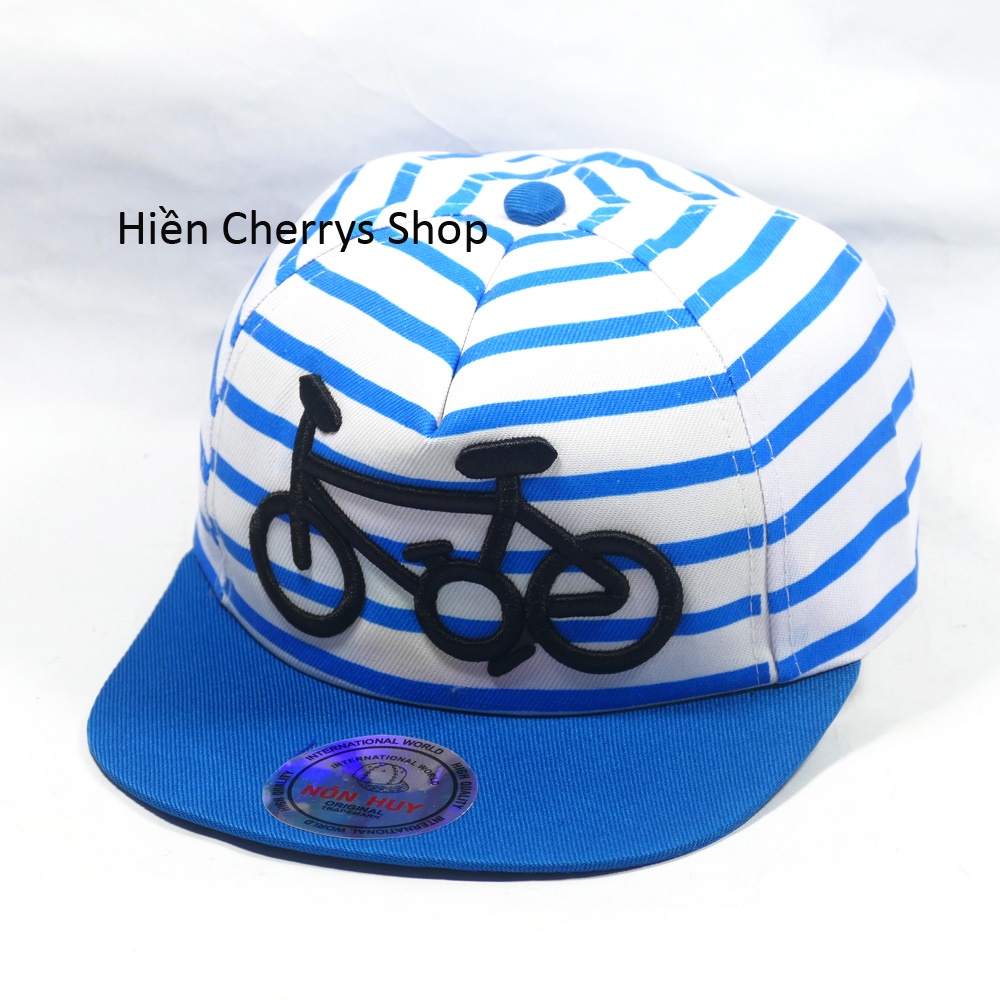 [ Hình thật ]Nón hiphop nhí cho trẻ em Xe đạp - chất liểu vải Sam Sung &amp; Cotton cao cấp tạo cảm giác êm ái cho bé