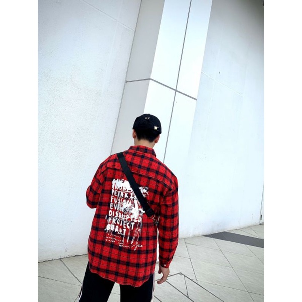 áo kẻ ca ro áo sơ mi nam phong cách hàn quốc cá tính unisex | BigBuy360 - bigbuy360.vn