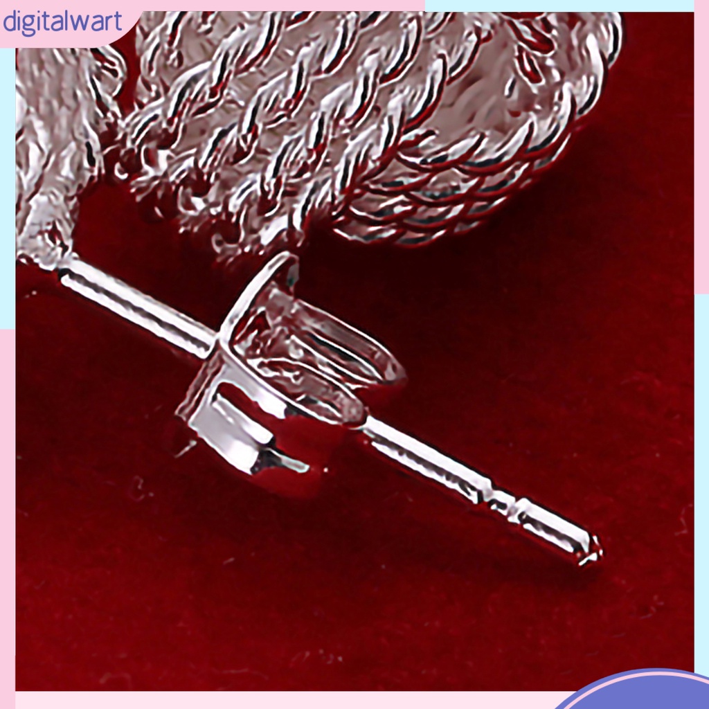 Khuyên tai hình quả cầu lưới đính đá thời trang thanh lịch dành cho nữ