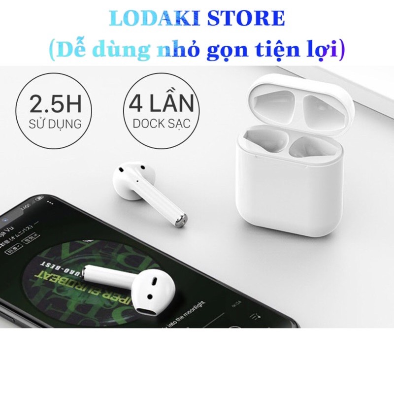 Tai nghe blutooth i12 TWS cảm ứng vân tay nhỏ gọn tiện lợi | BigBuy360 - bigbuy360.vn