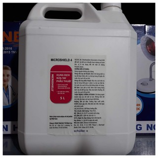 Microshield 4% can 5 lít,Dung dịch rửa tay phẫu thuật Chlorhexidine