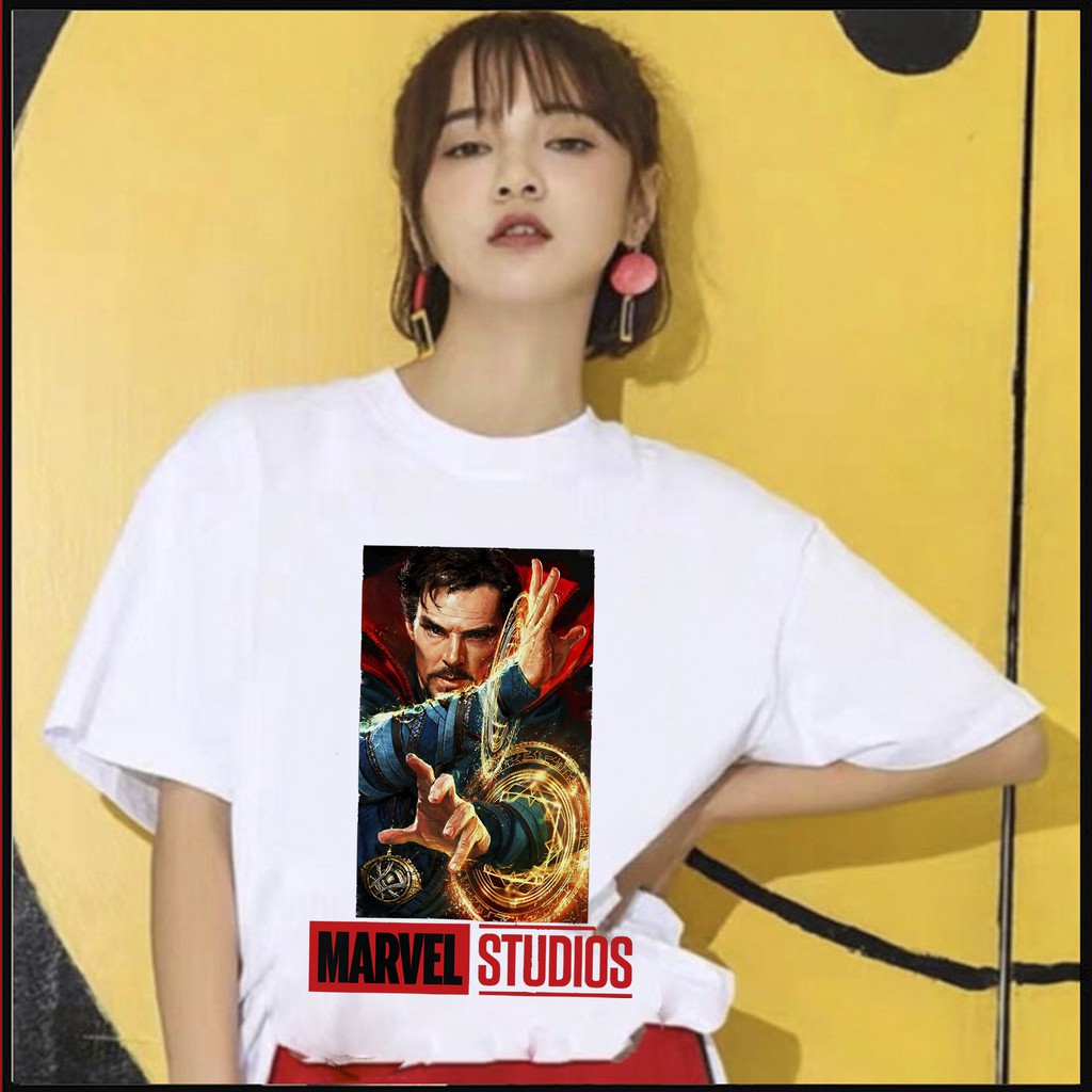 Áo Thun Unisex Vải Cotton Ngắn Tay Hình MARVEL- DR.STRANGE