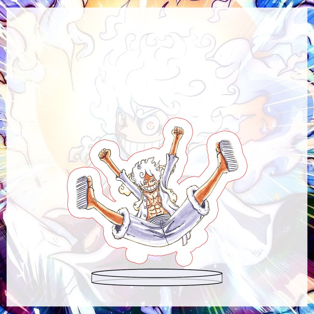 (8cm) Standee ONE PIECE ver LUFFY GEAR 5 mô hình ĐẢO HẢI TẶC Acrylic Anime mica chibi trang trí trưng bày