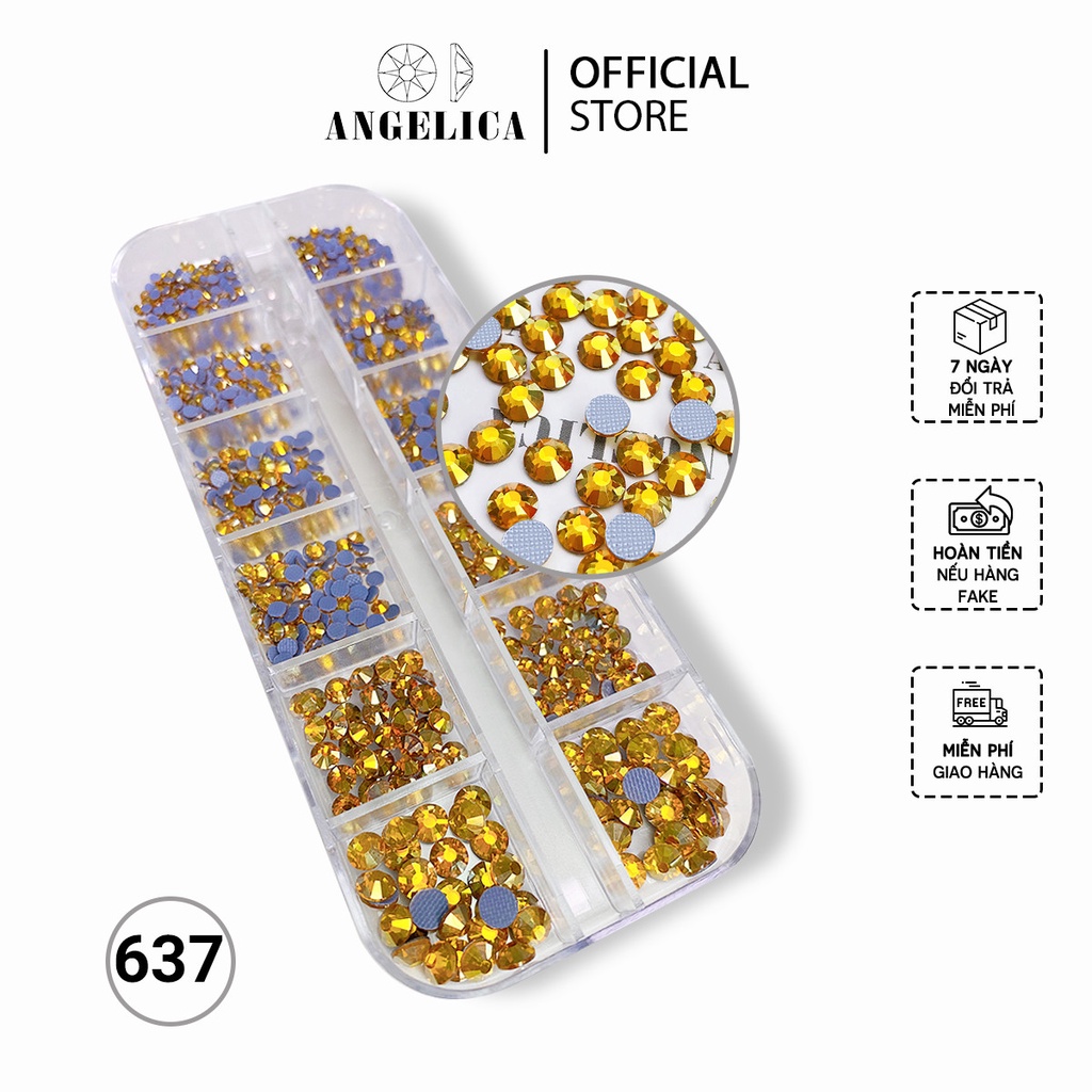 Đá Chân Lưới Nail 12 Khía Heaven Topaz Đính Móng ANGELICA 637