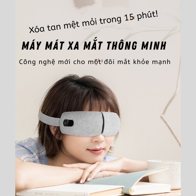 [BH 1 năm] Máy Mát Xa Mắt Thông Minh Kiêm Loa Nghe Nhạc Bluetooth, Massage Mắt Thư Giãn, Giảm Mệt Mỏi