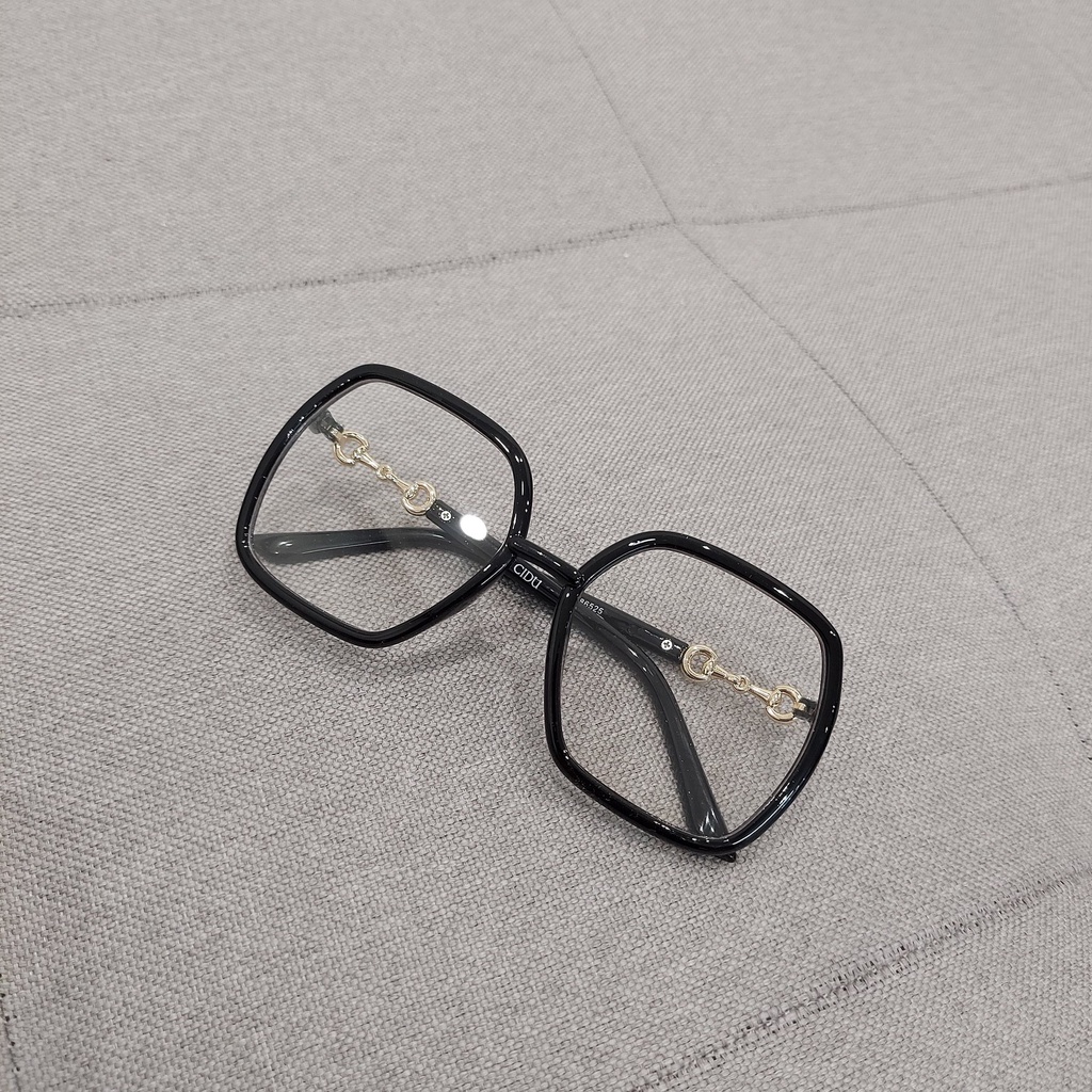 Kính Trắng Bản To Gọng Đen Thời Trang Cidu Mk23