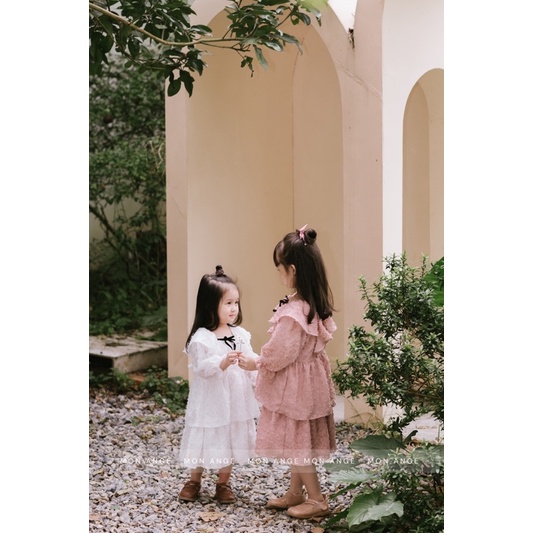 [Mã BMLT35 giảm đến 35K đơn 99K] Váy cho bé vải tơ mềm mại thiết kế P'ti chou ( Jasmine dress )