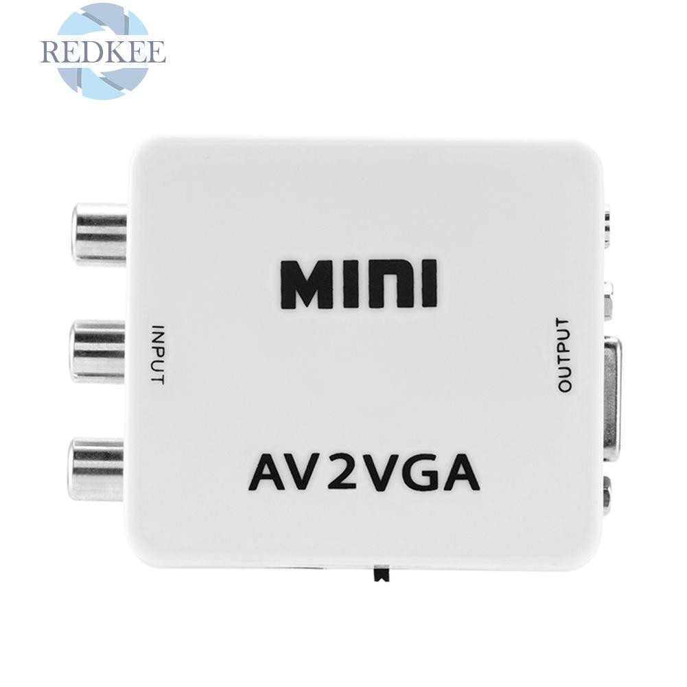 Đầu Chuyển Đổi Từ Av Rca Cvbs Sang Vga Redkee Mini Hd Av2Vga Chuyên Dụng