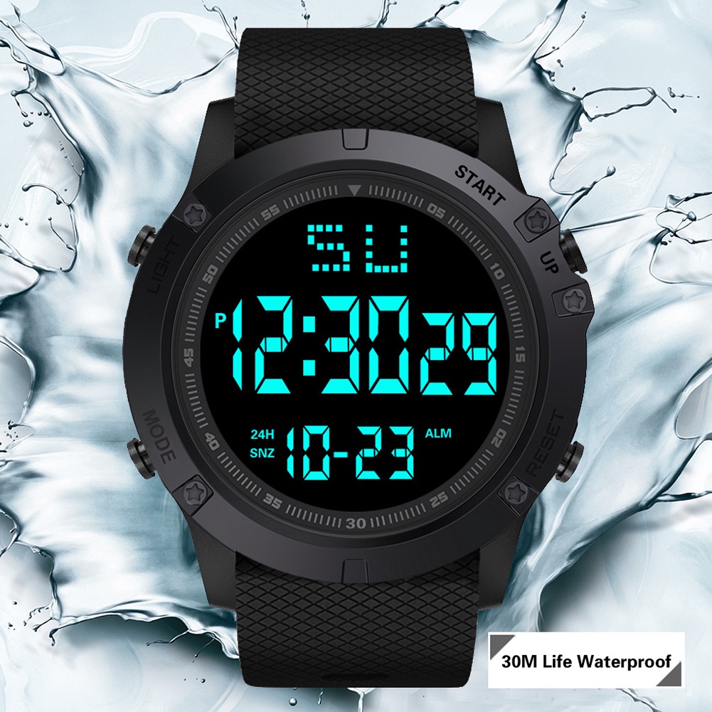 MACmk Men Fashion Outdoor Sports Calendar Stopwatch Waterproof Digital Wrist Watch