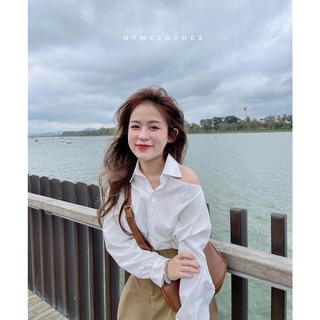 ✿ áo sơmi khoét vai ✿