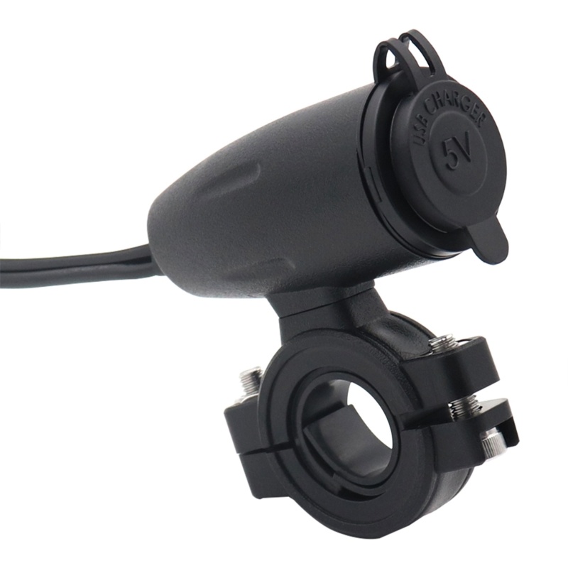Ổ Cắm Điện USB Kép 12V-24V Chống Nước Gắn Tay Lái Xe Đạp