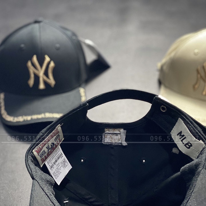 Mũ Nón Kết NY MLB Hàng Hiệu, Họa Tiết Thêu Vành, Chất LIệu Vải Dày Thoáng Mát