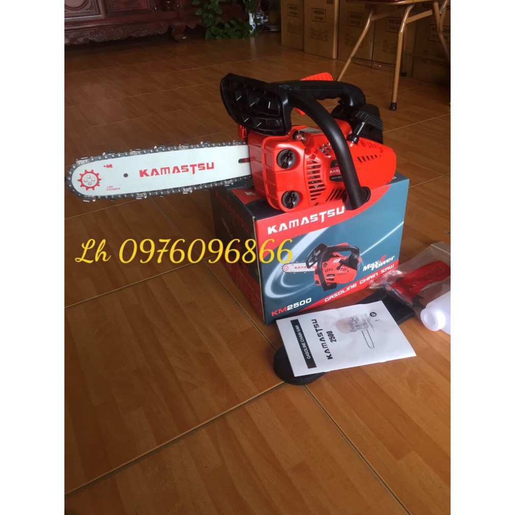 Máy Cưa Xích Chạy Xăng Kamastsu KM 2500 Cưa Mini,Cưa cụt Lam 30mm