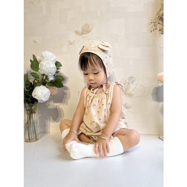 Đồ bộ liền thân + kèm nón hoạ tiết em bé hổ Nanci room