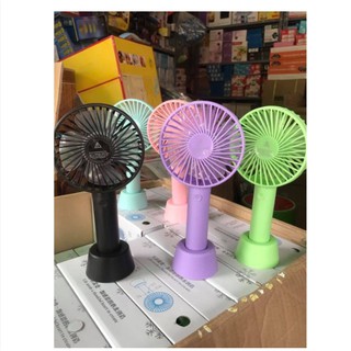 Quạt mini tích điện cầm tay có đế để bàn