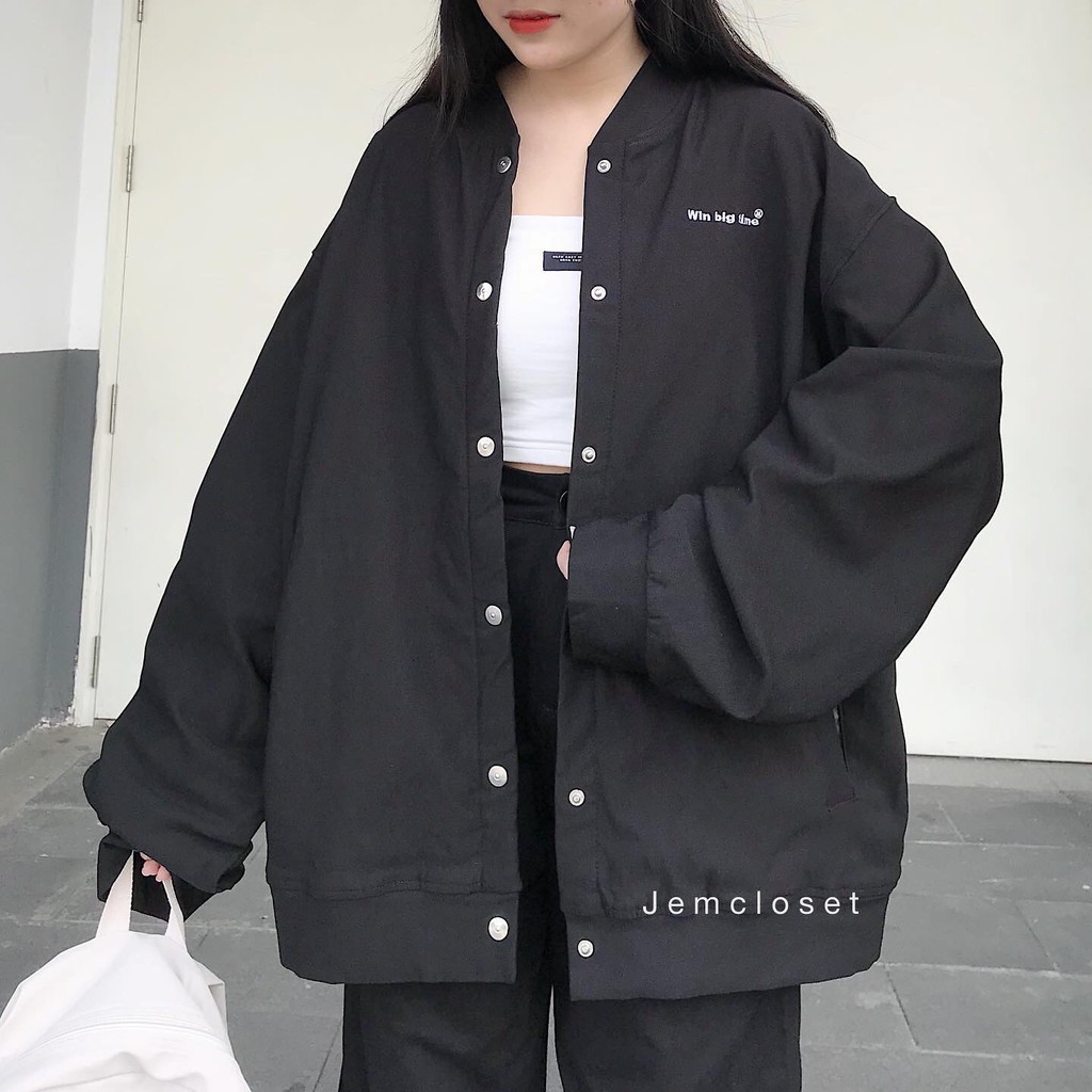 Áo Khoác Nữ Jacket JEM CLOSET Form Rộng Áo Khoác Ngoài Tay Dài Chất Kaki Thun Thiết Kế Màu Basic Dễ Phối Đồ ONMO 1752